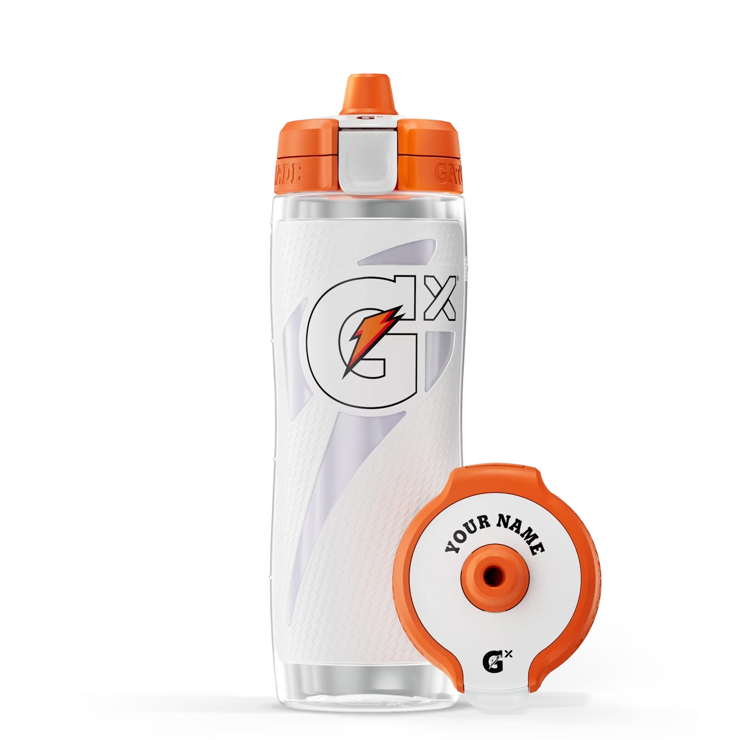 White Gx Squeeze Water Bottle (30 oz)