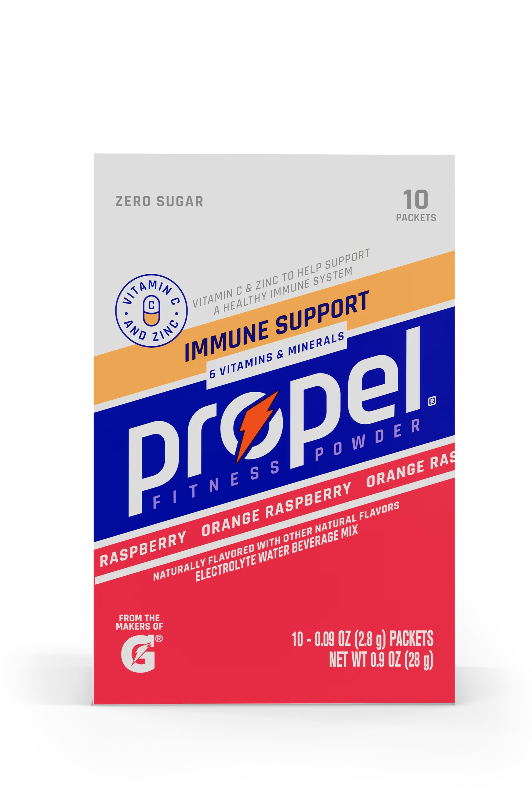 Propel Immune Support Orange Raspberry Powder Packets (30 ct.)