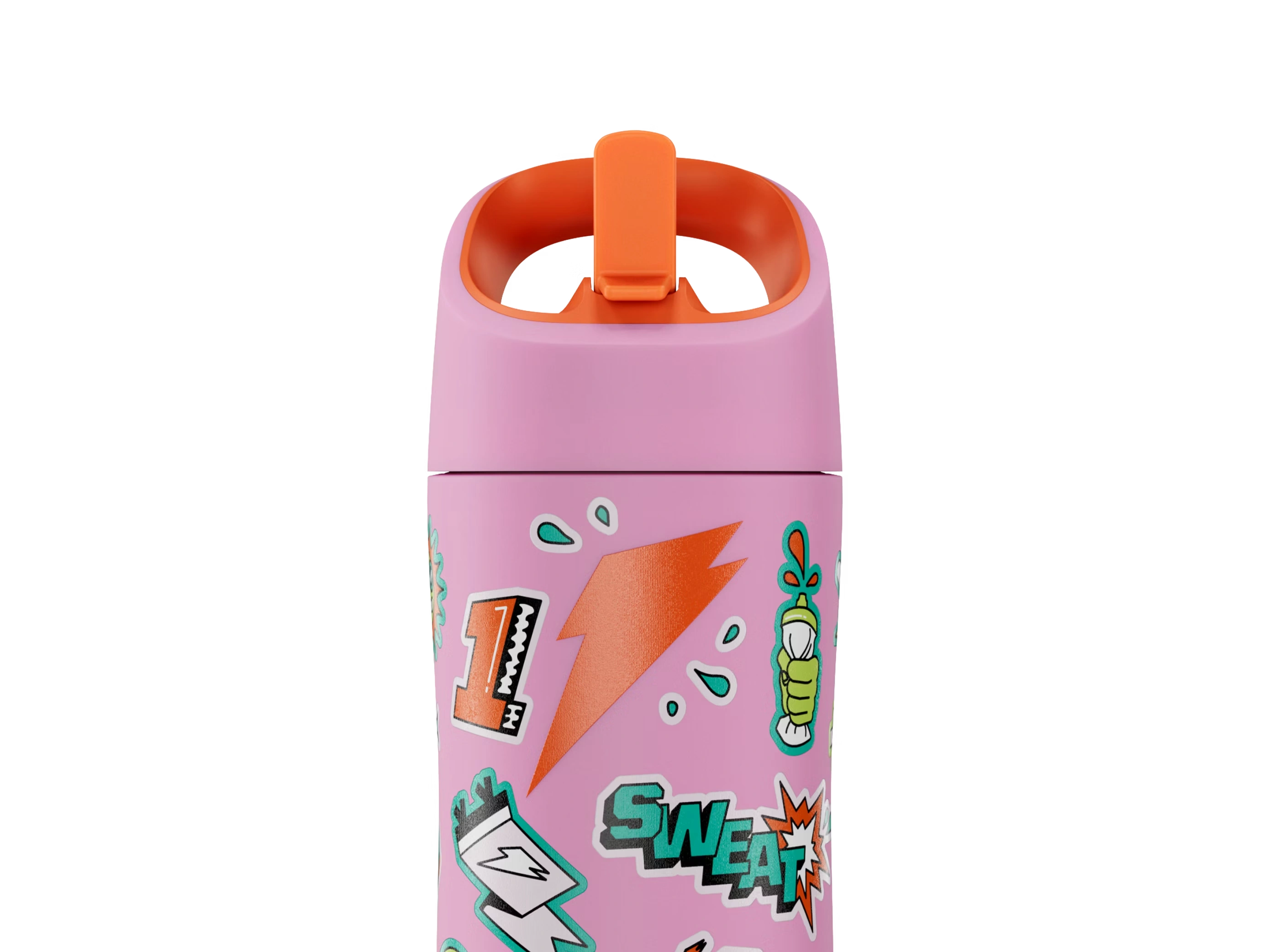 Kids Pink Stainless Steel Water Bottle (12 oz)