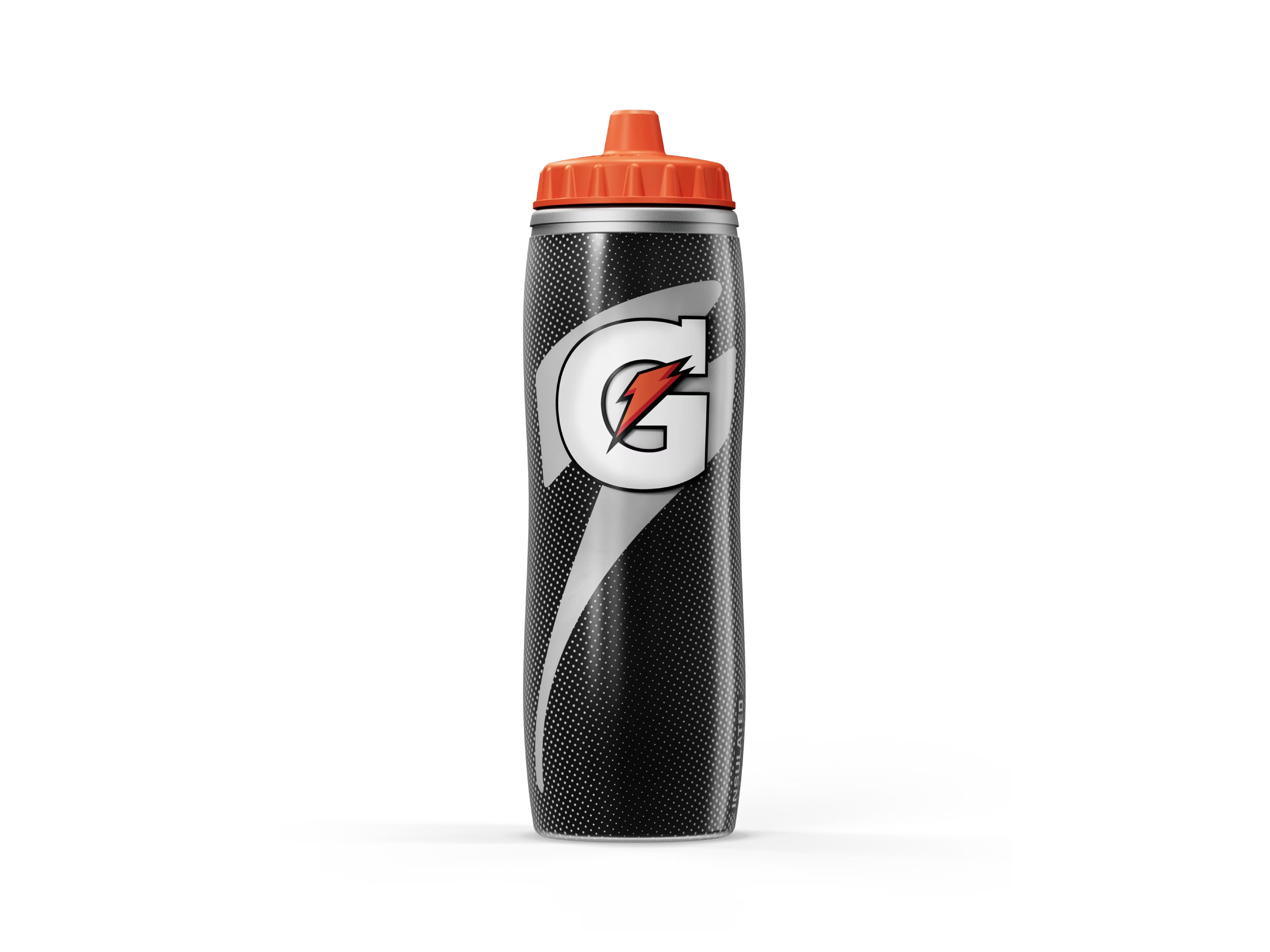 Black Insulated Squeeze Water Bottle (30 oz)