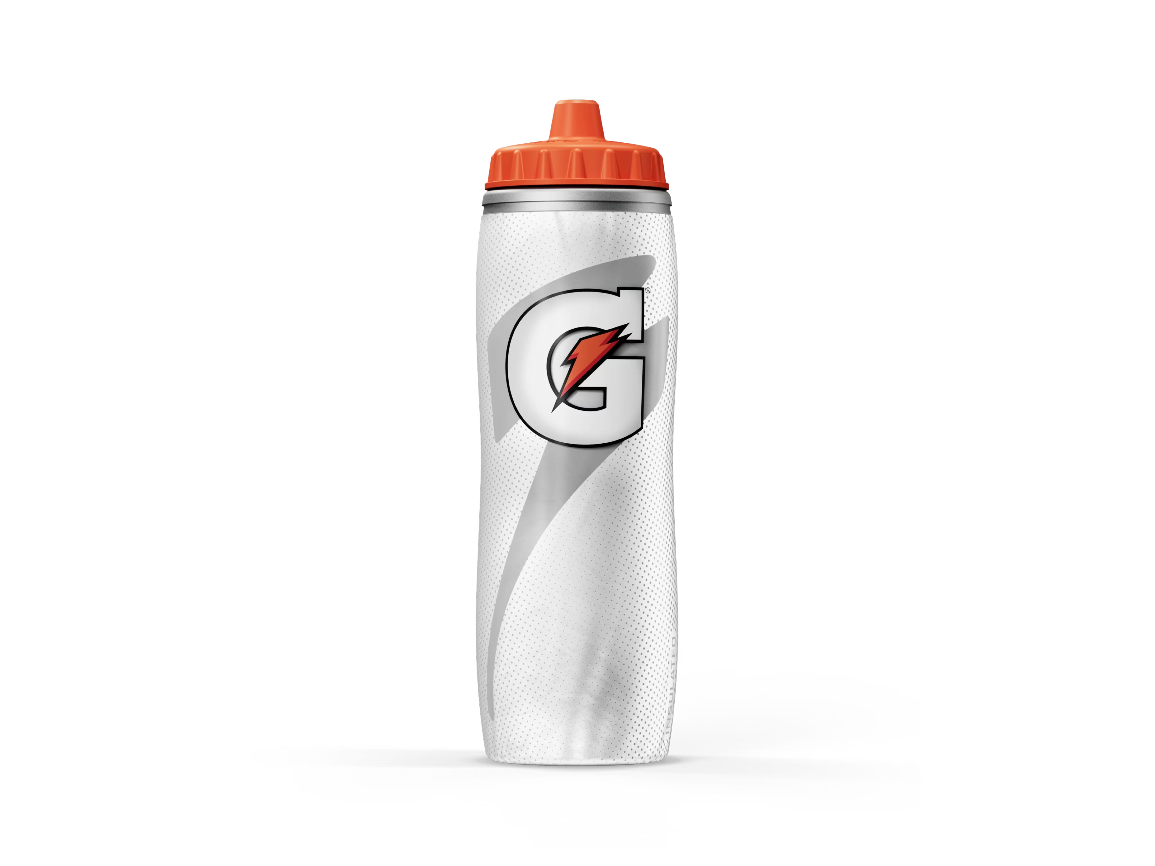 White Insulated Squeeze Water Bottle (30 oz)