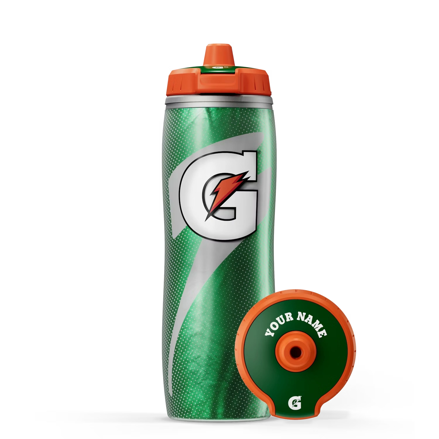 Green Insulated Squeeze Water Bottle (30 oz)